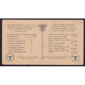 Lithuania - Germany, 1 Punkt, 1945, VF