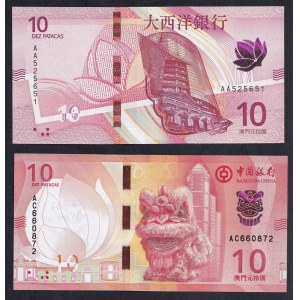 Macau, Set of 4 banknotes (10, 20 Patacas), 2020, UNC