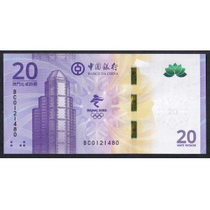 Macau, 20 Patacas, 2021, UNC