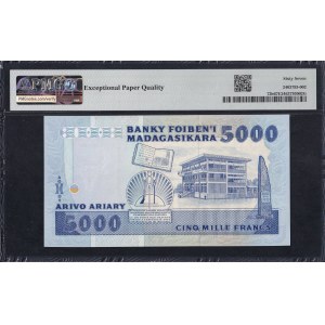 Madagascar, 5000 franchi = 1000 ariary, 1988-94, Superb Gem UNC 67 EPQ