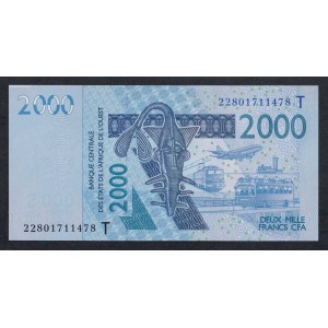 Mali – štáty západnej Afriky, 2000 frankov CFA, 2003–2024, UNC