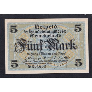 Memel, 5 Mark, 1922, aUNC