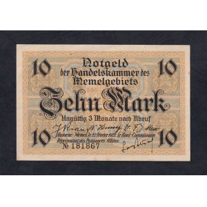 Memel, 10 Mark, 1922, aUNC