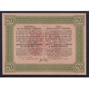 Montenegro, 20 Perper, 1917, aUNC