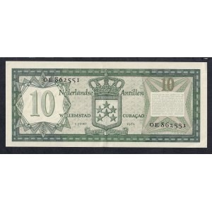Netherlands Antilles, 10 Gulden, 1972, XF