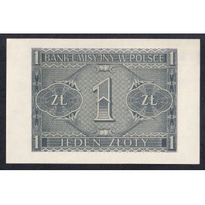 Poland, 1 Zloty, 1941, UNC