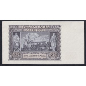 Poland, 20 Zlotych, 1940, UNC