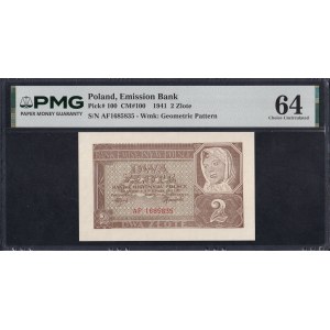 Polsko, 2 zloty, 1941, Choice UNC 64