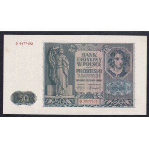 Polska, 50 złotych, 1941 r., UNC
