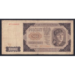 Poland, 500 Zlotych, 1948, F