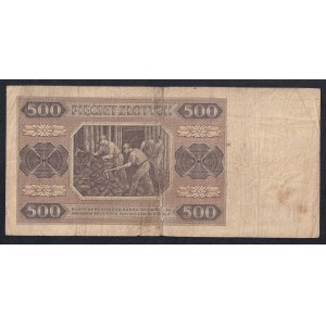 Poland, 500 Zlotych, 1948, F