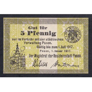 Poland, 5 Pfennig, 1917, UNC