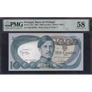 Portugal, 1000 Escudos, 1982, Choice About UNC 58