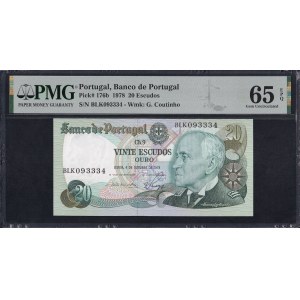 Portugal, 20 Escudos, 1978, Gem UNC 65 EPQ