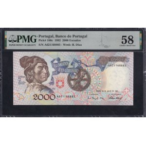 Portugal, 2000 Escudos, 1992, Choice About UNC 58