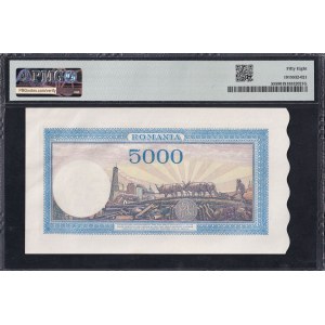 Romania, 5000 Lei, 1943-44, Choice About UNC 58