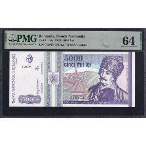 Romania, 5000 Lei, 1993, Choice UNC 64