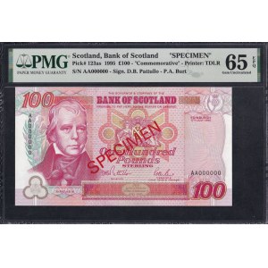 Schottland, 100 Pfund, 1995, Gem UNC 65 EPQ, PROBEDRUCK