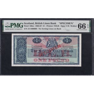 Scotland, 1 Pound, 1963-67, Gem UNC 66 EPQ, SPECIMEN