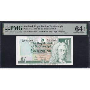 Scotland, 1 Pound, 1988-90, Choice UNC 64 EPQ