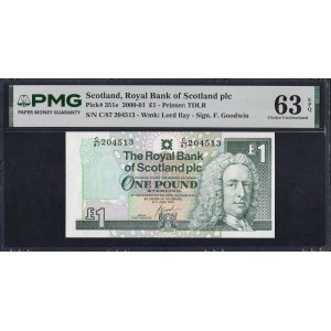Scotland, 1 Pound, 2000-01, Choice UNC 63 EPQ