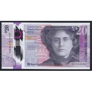Scotland, 20 Pounds Sterling, 2019-2021, UNC