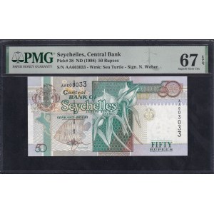 Seychelles, 50 Rupees, 1998, Superb Gem UNC 67 EPQ