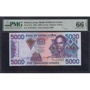 Sierra Leone, 5 000 leonov, 2006, Gem UNC 66 EPQ