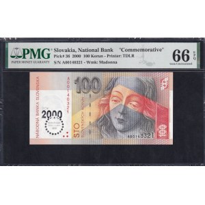 Slovakia, 100 Korun, 2000, Gem UNC 66 EPQ, Commemorative