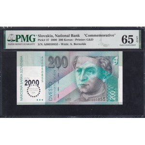 Slovakia, 200 Korun, 2000, Gem UNC 65 EPQ, Commemorative