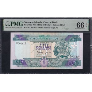 Solomon Islands, 50 Dollars, 1986, Gem UNC 66 EPQ