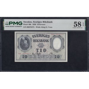 Sweden, 10 Kronor, 1950, Choice About UNC 58 EPQ
