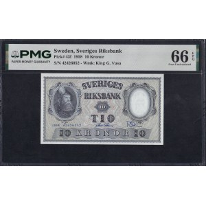 Sweden, 10 Kronor, 1958, Gem UNC 66 EPQ