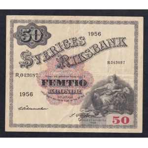Sweden, 50 Kronor, 1956, VF