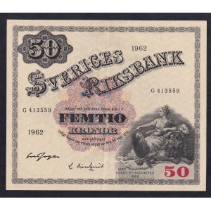 Sweden, 50 Kronor, 1962, F