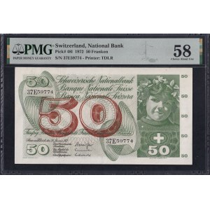 Switzerland, 50 Franken, 1972, Choice About UNC 58