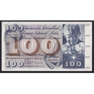Switzerland, 100 Franken, 1967, AU