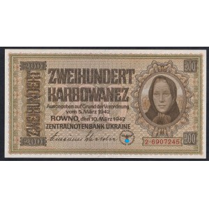 Ukraine, 200 Karbonvantsiv, 1942, XF
