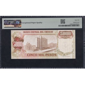 Uruguaj, 5 nových pesos na 5000 pesos, 1975, Gem UNC 66 EPQ