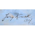 Jerzy KOSSAK (1886-1955), « Repos d'un uhlan près d'un feu de camp » (1937)