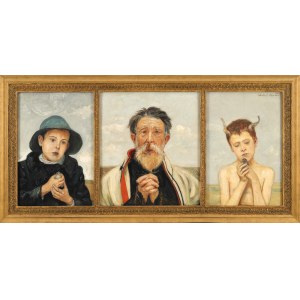 Vlastimil HOFMAN (1881–1970), The Plowman's Prayer—Triptych (1918)