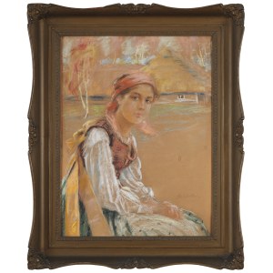 Stanisław GÓRSKI (1887–1955), A Highlander Woman Against a Landscape
