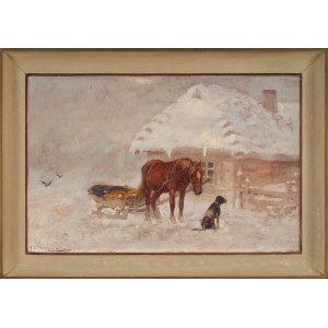 Adam SETKOWICZ (1876–1945), Animals in the Yard (1922)