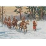 Mieczysław KRZYŻAK (1914-1984), « Les uhlans en mission de reconnaissance »