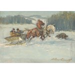Roman BREITENWALD (1911–1985), Wild Boar Hunt