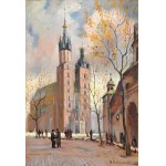 Roman KAWECKI (1868-1938), La piazza del mercato a Cracovia