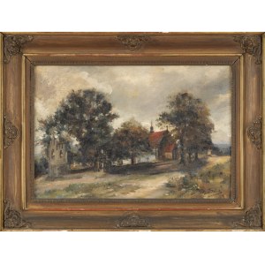 Sylweriusz SASKI (1864-1954), Kościółek św. Jakuba na Stradomiu w Myślenicach (1914)