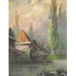 Józef PIOTROWSKI (1878–1944), Sunset Over the Mill