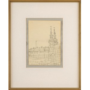 NIKIFOR Krynicki (1895–1968), Kraków—Landscape with a Church and a Chimney