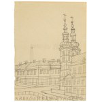 NIKIFOR Krynicki (1895–1968), Kraków—Landscape with a Church and a Chimney
